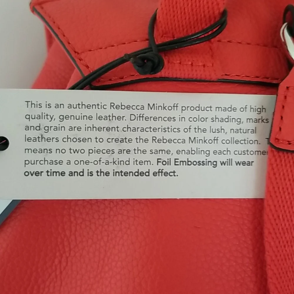 NWT Rebecca Minkoff Regan Leather Backpack in Electric Red